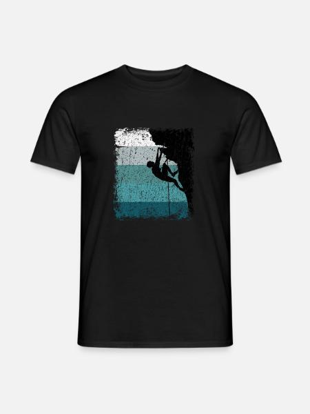 Vintage Klettern Geschenkidee - Männer T-Shirt - Schwarz