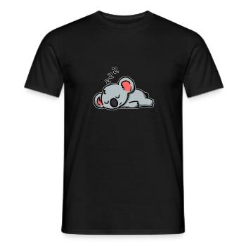 Cute Sleeping Koala Gift Idea - Men's T-Shirt - black - Front - AI Model Male 178 light (178cm)