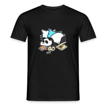 Panda Week-end parfait Cadeau de joueur drôle - T-shirt homme - noir - Devant - AI Model Male 178 light (178cm)