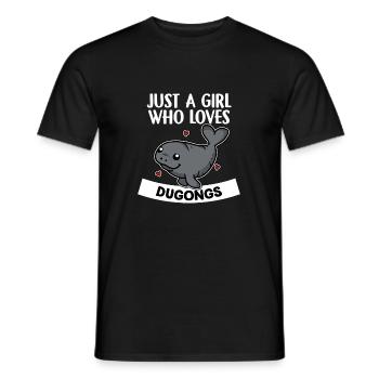 Just A Girl Who Loves Dugongs Dugong Kostüm - Männer T-Shirt - Schwarz - Vorne - AI Model Male 178 light (178cm)