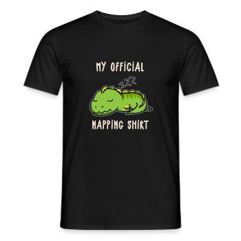 My Official Napping Shirt Funny Trex Gift Idea - Men's T-Shirt - black - Front - AI Model Male 178 light (178cm)
