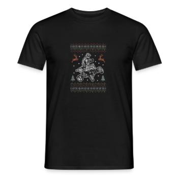 Quadbike Ugly Sweater ATV Quad Weihnachtsgeschenk - Männer T-Shirt - Schwarz - Vorne - AI Model Male 178 light (178cm)