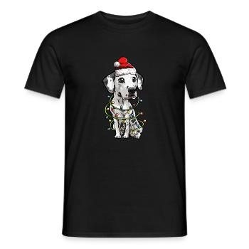 Dalmatiner Weihnachten Hunde Geschenk - Männer T-Shirt - Schwarz - Vorne - AI Model Male 178 light (178cm)