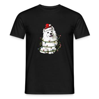 Samojeden Weihnachten Hunde Geschenk - Männer T-Shirt - Schwarz - Vorne - AI Model Male 178 light (178cm)