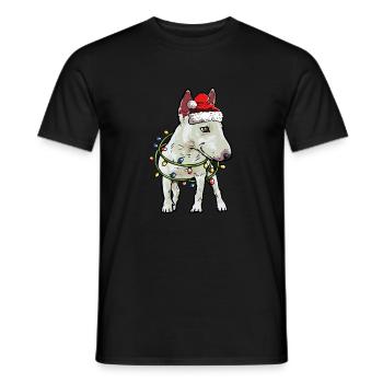 Bullterrier Cadeau de Noël chiens - T-shirt homme - noir - Devant - AI Model Male 178 light (178cm)