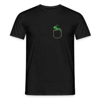 Insect In Pocket Gift Grasshopper Pocket T-Shirt - Men's T-Shirt - black - Front - AI Model Male 178 light (178cm)