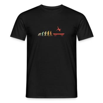 Vintage Trampoline Jumping Evolution Jumping Gift - Men's T-Shirt - black - Front - AI Model Male 178 light (178cm)