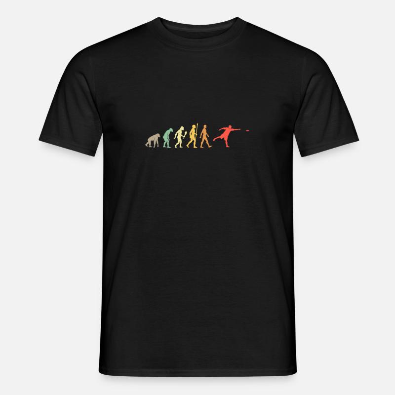 Vintage Disc Golf Evolution Frisbee Geschenk - Männer T-Shirt - Schwarz