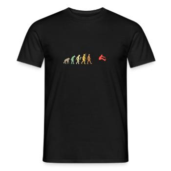Vintage Weitsprung Evolution Springer Geschenkidee - Männer T-Shirt - Schwarz - Vorne - AI Model Male 178 light (178cm)