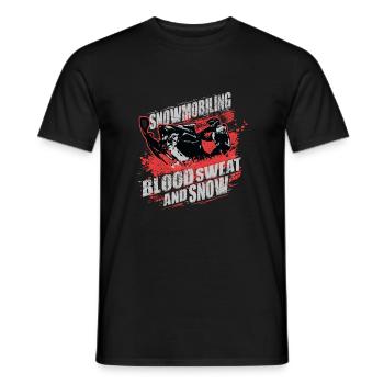 Motoneige Snowmobile Blood Sweat and Snow - T-shirt homme - noir - Devant - AI Model Male 178 light (178cm)