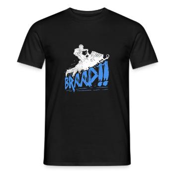 Cool Braap Snowmobile Snowrider Geschenkidee - Männer T-Shirt - Schwarz - Vorne - AI Model Male 178 light (178cm)