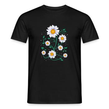 Gänseblümchen Sommer Margerite Frühling Blumen - Männer T-Shirt - Schwarz - Vorne - AI Model Male 178 light (178cm)
