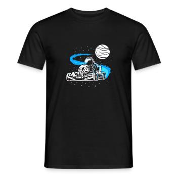 Astronaut Go Cart Funny Go Kart Racer - Men's T-Shirt - black - Front - AI Model Male 178 light (178cm)
