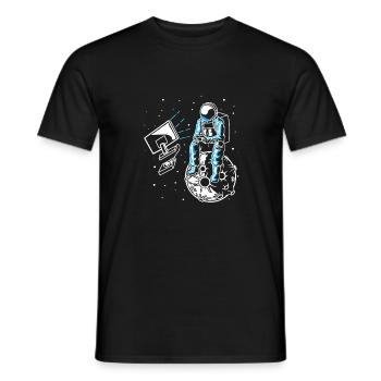 Astronaut Monitor Gaming Controller Joueur amusant - T-shirt homme - noir - Devant - AI Model Male 178 light (178cm)