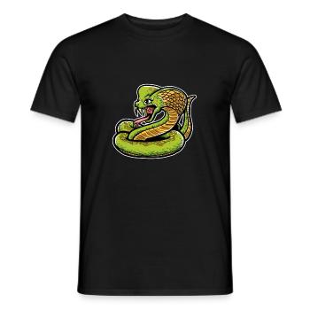 Cobra Snake Reptile Lover - Men's T-Shirt - black - Front - AI Model Male 178 light (178cm)
