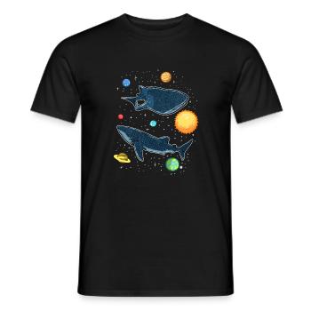Haie im Galaxy Lustige Walhai Liebhaber - Männer T-Shirt - Schwarz - Vorne - AI Model Male 178 light (178cm)