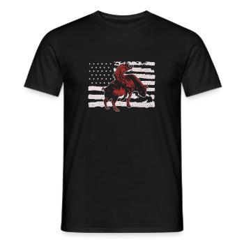 Bullenreiten Rodeo Rodeoreiter Bulle Pferd - Männer T-Shirt - Schwarz - Vorne - AI Model Male 178 light (178cm)