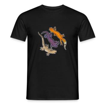Cute Colorful Leopard Gecko Reptiles Lizard Gecko - Men's T-Shirt - black - Front - AI Model Male 178 light (178cm)