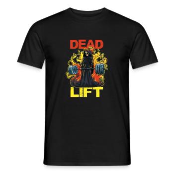 Grim Reaper Weightlifting Dead Lift Fitness Gym - Men's T-Shirt - black - Front - AI Model Male 178 light (178cm)