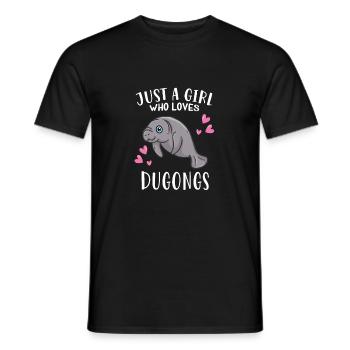 Dugong Seekuh Just A Girl Who Loves Dugongs - Männer T-Shirt - Schwarz - Vorne - AI Model Male 178 light (178cm)
