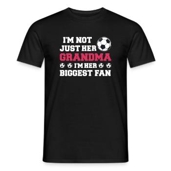 Fußball Oma Enkelin Fußball Oma Sport Geschenk - Männer T-Shirt - Schwarz - Vorne - AI Model Male 178 light (178cm)