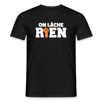 We let go of nothing - Men's T-Shirt - black - Front - AI Model Male 178 light (178cm)