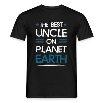 Le meilleur oncle dit - T-shirt homme - noir - Devant - AI Model Male 178 light (178cm)