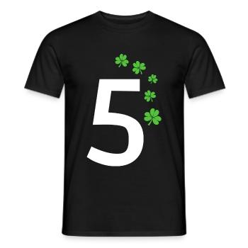 5 - Men's T-Shirt - black - Front - AI Model Male 178 light (178cm)