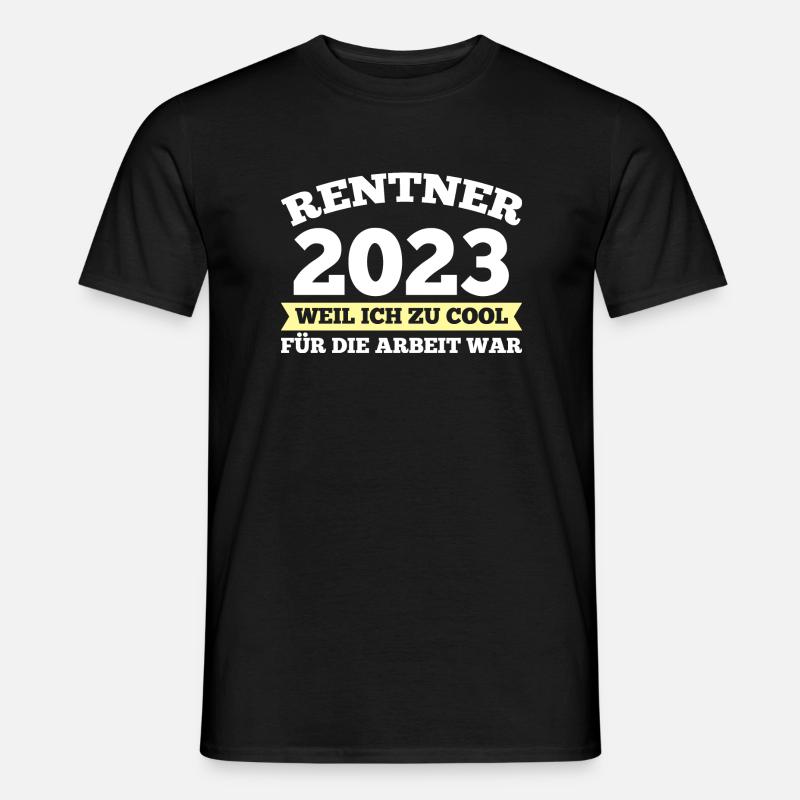 Rentner 2023 Ruhestand Geschenk - Männer T-Shirt - Schwarz