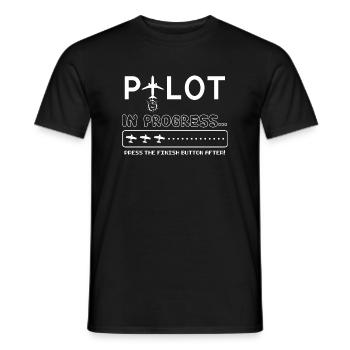 Pilot Pilot Flugzeug Geschenk - Männer T-Shirt - Schwarz - Vorne - AI Model Male 178 light (178cm)