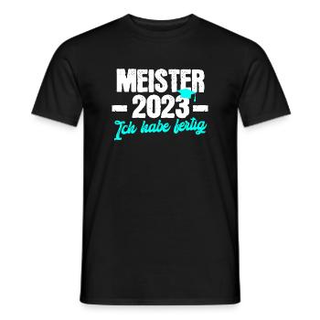 Meisterbrief Geschenk - Männer T-Shirt - Schwarz - Vorne - AI Model Male 178 light (178cm)