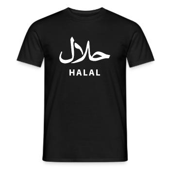 Halal - Männer T-Shirt - Schwarz - Vorne - AI Model Male 178 light (178cm)