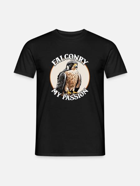 Wanderfalke Falknerei für Falkner Falkenfreunde - Männer T-Shirt - Schwarz