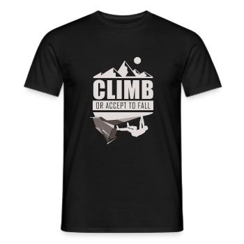 Climb Klettern Bouldern - Männer T-Shirt - Schwarz - Vorne - AI Model Male 178 light (178cm)