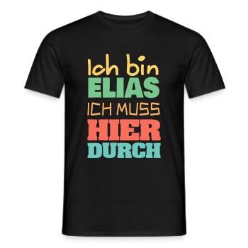 Elias - Männer T-Shirt - Schwarz - Vorne - AI Model Male 178 light (178cm)