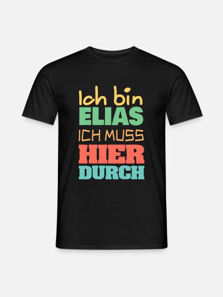 Elias - Männer T-Shirt - Schwarz