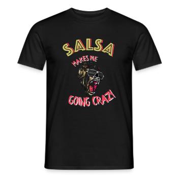 Salsa Makes Me Going Crazy - Men's T-Shirt - black - Front - AI Model Male 178 light (178cm)