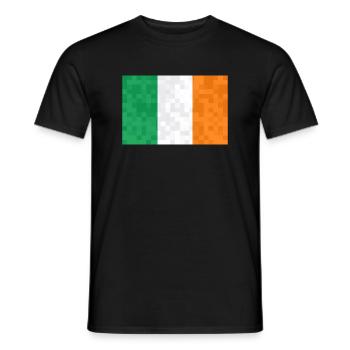 Ireland Flag Vintage Irish Flag Dublin - Men's T-Shirt - black - Front - AI Model Male 178 light (178cm)
