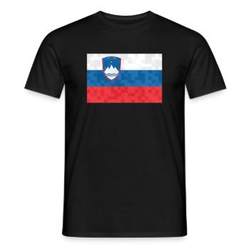Slowenien Flagge Balkan Slowenische Fahne Vintage - Männer T-Shirt - Schwarz - Vorne - AI Model Male 178 light (178cm)