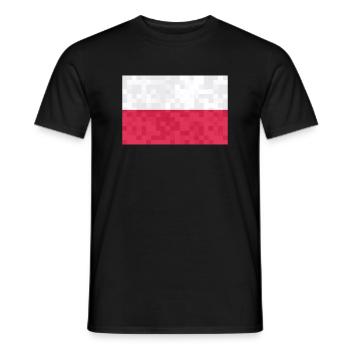 Pologne Drapeau utilisé Look Polska Drapeau polonais - T-shirt homme - noir - Devant - AI Model Male 178 light (178cm)