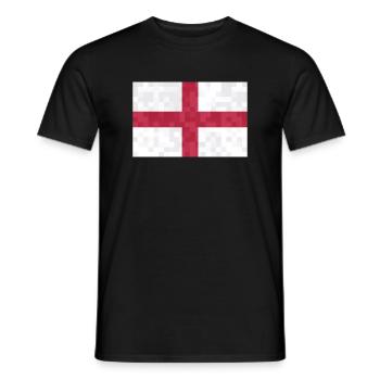 England Flag Vintage English Flag Used Look - Men's T-Shirt - black - Front - AI Model Male 178 light (178cm)