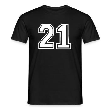 21 - T-shirt homme - noir - Devant - AI Model Male 178 light (178cm)