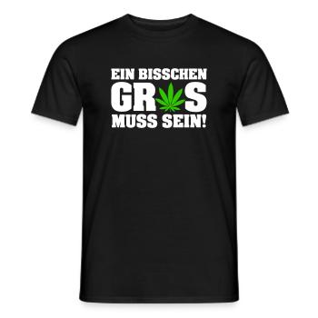 Ein bisschen Gras muss sein - Männer T-Shirt - Schwarz - Vorne - AI Model Male 178 light (178cm)