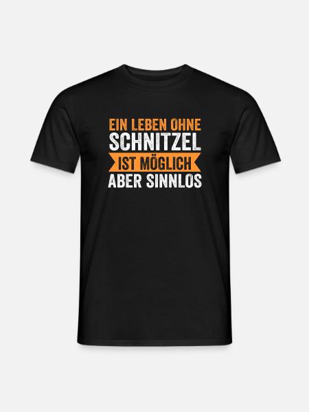 Schnitzel Wiener Wiener Geschenk - Männer T-Shirt - Schwarz