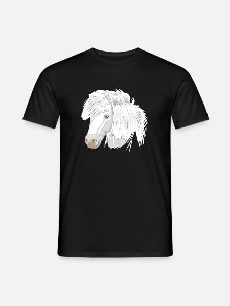 Poney Cheval Blanc Cheval Blanc - T-shirt homme - noir