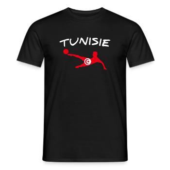 Tunisia Football 2022 - Men's T-Shirt - black - Front - AI Model Male 178 light (178cm)