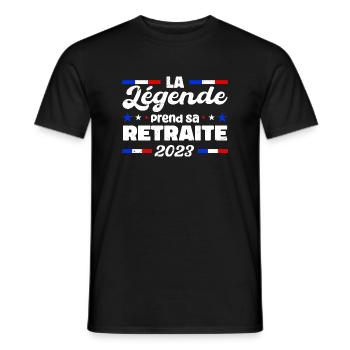 La Légende prend sa retraite 2023 - T-shirt homme - noir - Devant - AI Model Male 178 light (178cm)