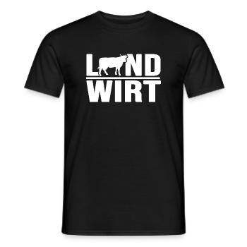 farmer, dairy farmer, alpine farming, farmer - Men's T-Shirt - black - Front - AI Model Male 178 light (178cm)