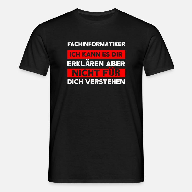 Fachinformatiker Beruf Programmierer Geschenk - Männer T-Shirt - Schwarz