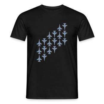 Fighter Jets - Men's T-Shirt - black - Front - AI Model Male 178 light (178cm)